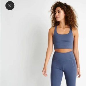 Girlfriend Collective Tanzanite set XS Paloma bra and high rise leggings